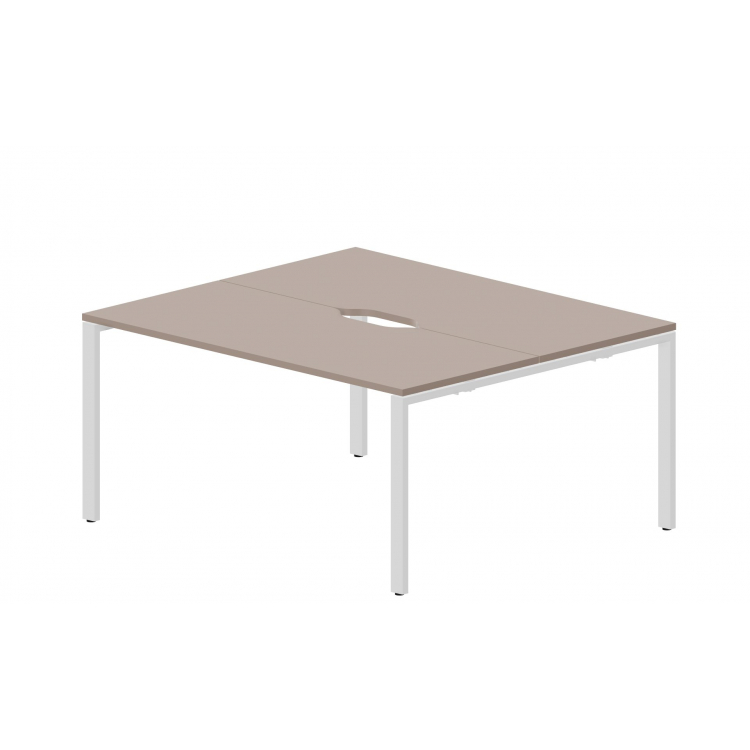 Составной стол на 2 рабочих места (2 эргономичных выреза) STN2TV167