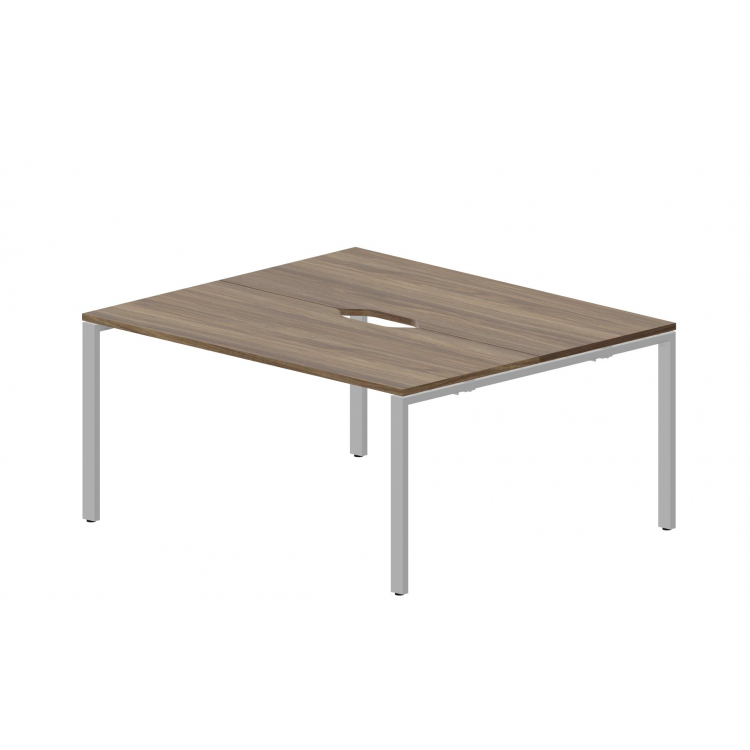 Составной стол на 2 рабочих места (2 эргономичных выреза) STN2TV167