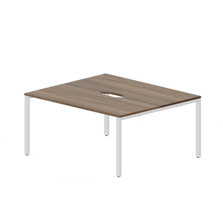 Составной стол на 2 рабочих места (2 эргономичных выреза) STN2TV167