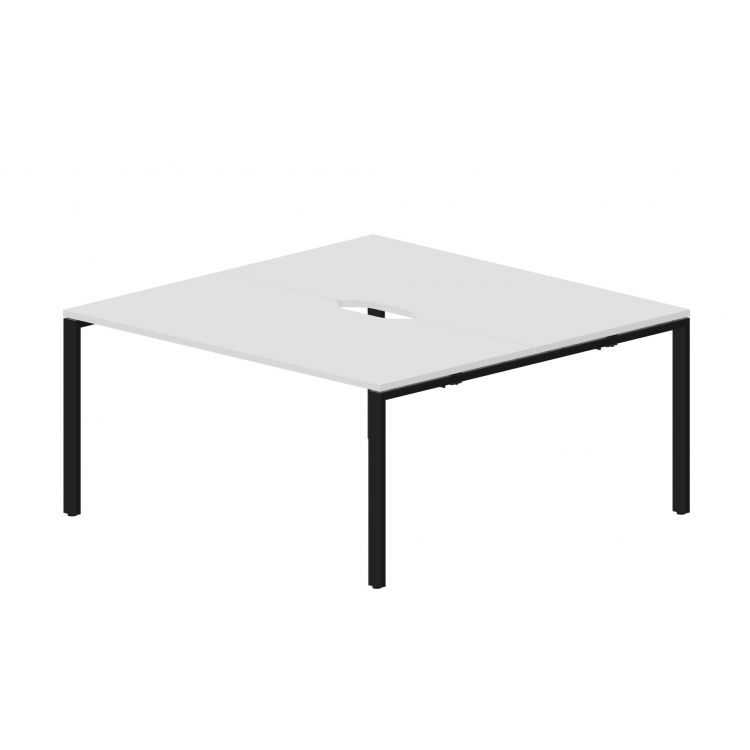 Составной стол на 2 рабочих места (2 эргономичных выреза) STN2TV168