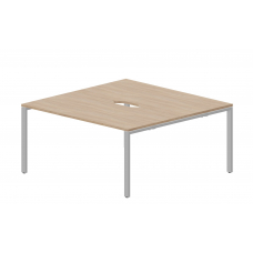 Составной стол на 2 рабочих места (2 эргономичных выреза) STN2TV168