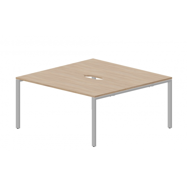 Составной стол на 2 рабочих места (2 эргономичных выреза) STN2TV168