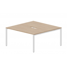 Составной стол на 2 рабочих места (2 эргономичных выреза) STN2TV168