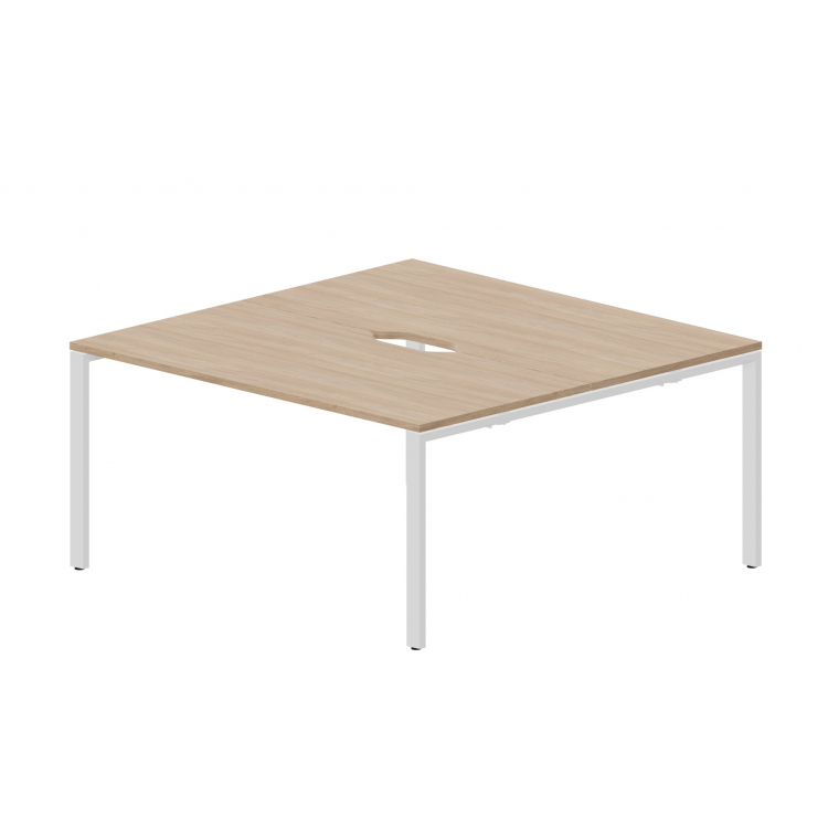 Составной стол на 2 рабочих места (2 эргономичных выреза) STN2TV168