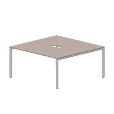 Составной стол на 2 рабочих места (2 эргономичных выреза) STN2TV168