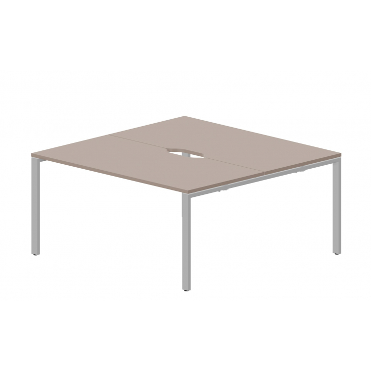 Составной стол на 2 рабочих места (2 эргономичных выреза) STN2TV168