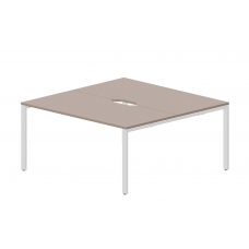 Составной стол на 2 рабочих места (2 эргономичных выреза) STN2TV168