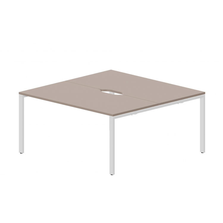 Составной стол на 2 рабочих места (2 эргономичных выреза) STN2TV168