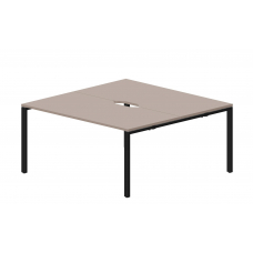 Составной стол на 2 рабочих места (2 эргономичных выреза) STN2TV168