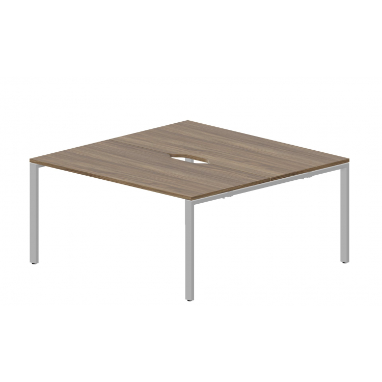 Составной стол на 2 рабочих места (2 эргономичных выреза) STN2TV168