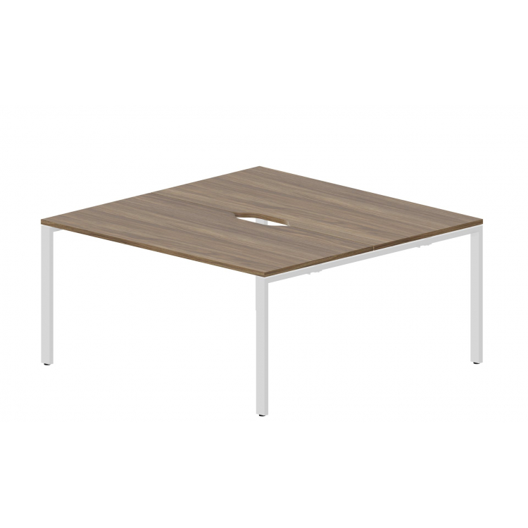 Составной стол на 2 рабочих места (2 эргономичных выреза) STN2TV168