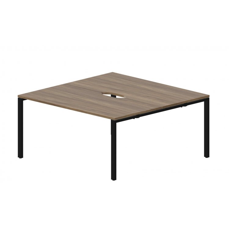 Составной стол на 2 рабочих места (2 эргономичных выреза) STN2TV168