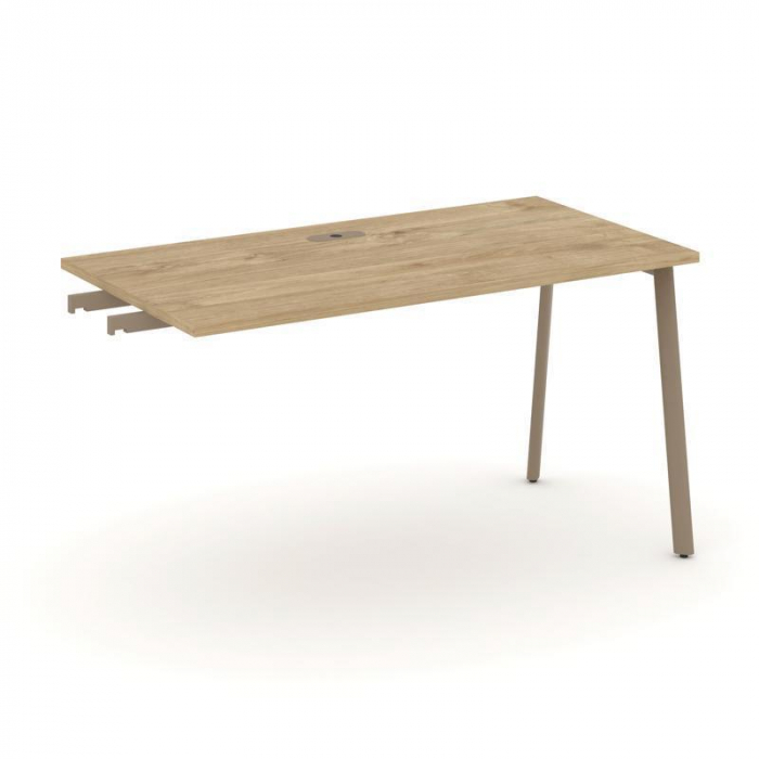 Estetica Стол приставка к опорным тумбам ES.SPR-3-LP Тиквуд Светлый/Металл Латте 1380*730*750