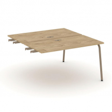 Estetica Двойной стол приставка к опор. тумбам ES.D.SPR-3-LK Тиквуд Светлый/Металл Латте 1380*1500*7