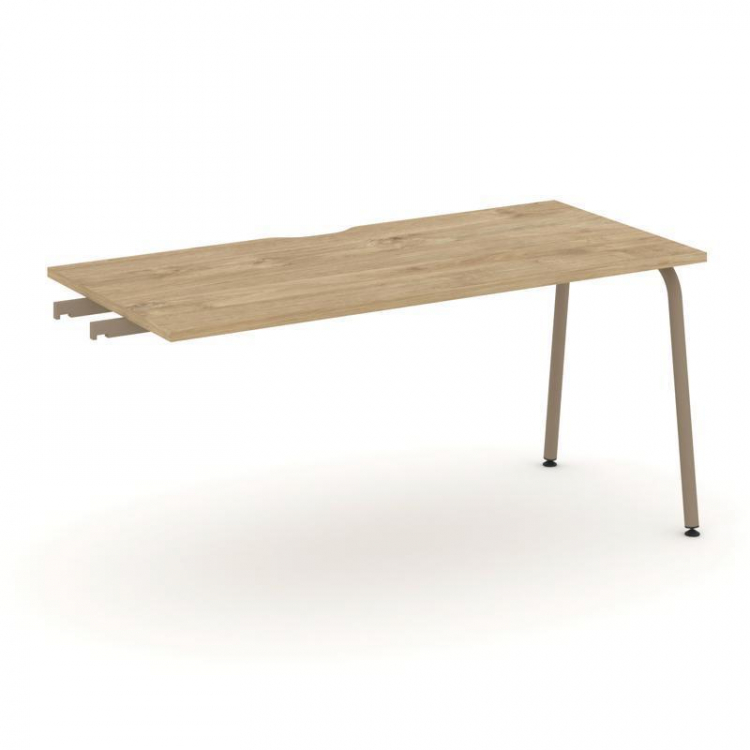 Estetica Стол приставка к опорным тумбам ES.SPR-4-VK Тиквуд Светлый/Металл Латте 1580*730*750