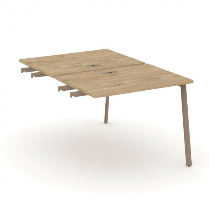 Эстетика Двойной стол приставка к опор. тумбам ES.D.SPR-1-LP Тиквуд Светлый/Металл Латте 980*1500*75