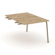 Estetica Двойной стол приставка к опор. тумбам ES.D.SPR-1-VK Тиквуд Светлый/Металл Латте 980*1500*75