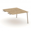Estetica Двойной стол приставка к опор. тумбам ES.D.SPR-2-VK Тиквуд Светлый/Металл Латте 1180*1500*7