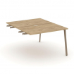 Estetica Двойной стол приставка к опор. тумбам ES.D.SPR-2-VP Тиквуд Светлый/Металл Латте 1180*1500*7