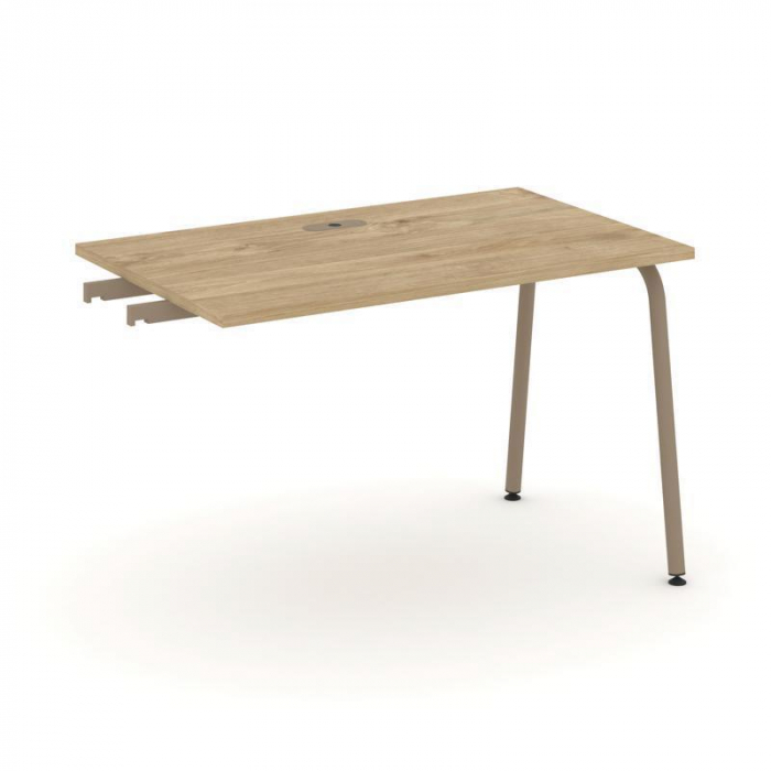 Estetica Стол приставка к опорным тумбам ES.SPR-2-LK Тиквуд Светлый/Металл Латте 1180*730*750