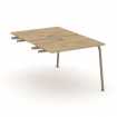 Estetica Двойной стол приставка к опор. тумбам ES.D.SPR-1-LK Тиквуд Светлый/Металл Латте 980*1500*75