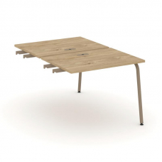 Estetica Двойной стол приставка к опор. тумбам ES.D.SPR-1-LK Тиквуд Светлый/Металл Латте 980*1500*75