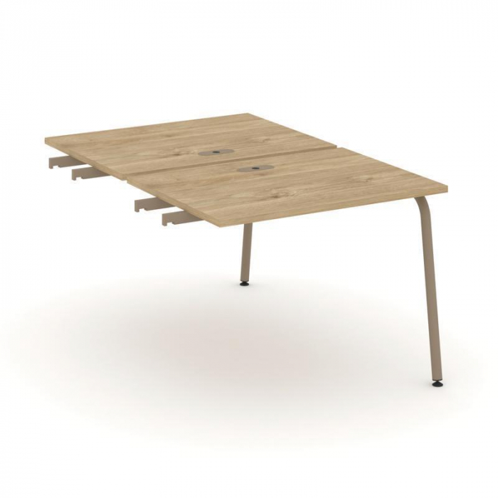 Estetica Двойной стол приставка к опор. тумбам ES.D.SPR-1-LK Тиквуд Светлый/Металл Латте 980*1500*75