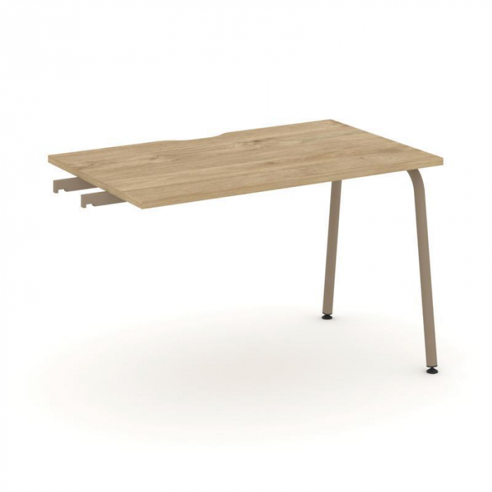 Estetica Стол приставка к опорным тумбам ES.SPR-2-VK Тиквуд Светлый/Металл Латте 1180*730*750