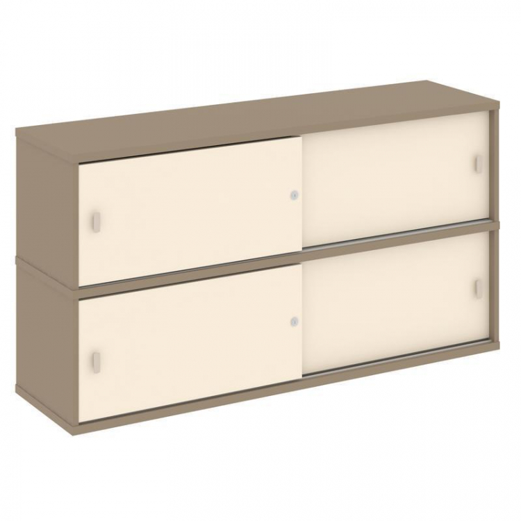 Estetica Надставка на 2 тумбы высокая ES.NV-2.1 Латте/Сатин 1500*410*795