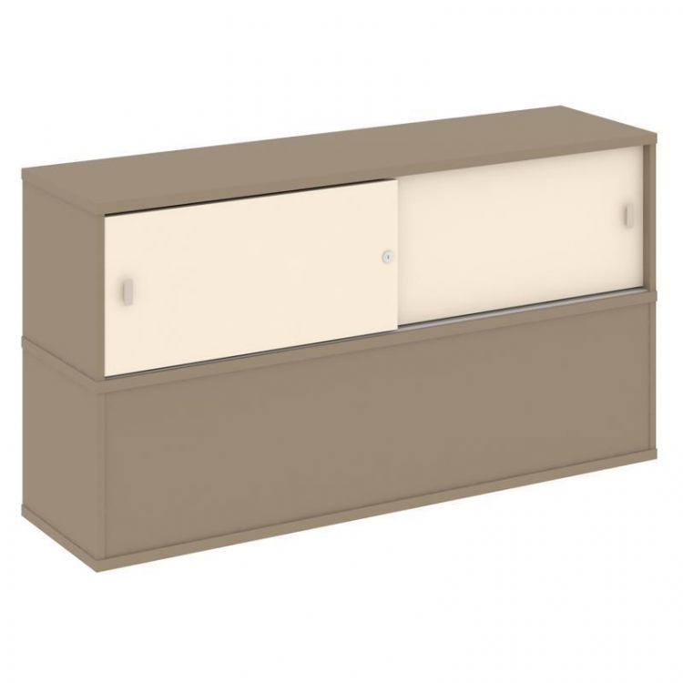 Estetica Надставка на 2 тумбы высокая ES.NV-3.1 Латте/Сатин 1500*410*795