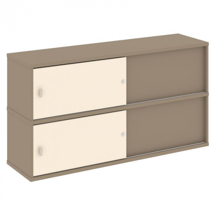 Estetica Надставка на 2 тумбы высокая ES.NV-5.2 Латте/Сатин 1500*410*795