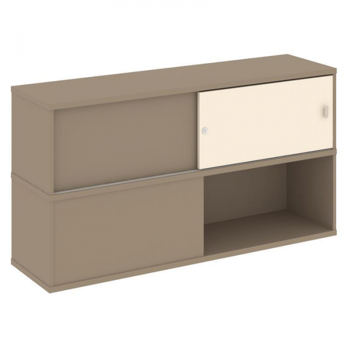 Estetica Надставка на 2 тумбы высокая ES.NV-6.1 Латте/Сатин 1500*410*795