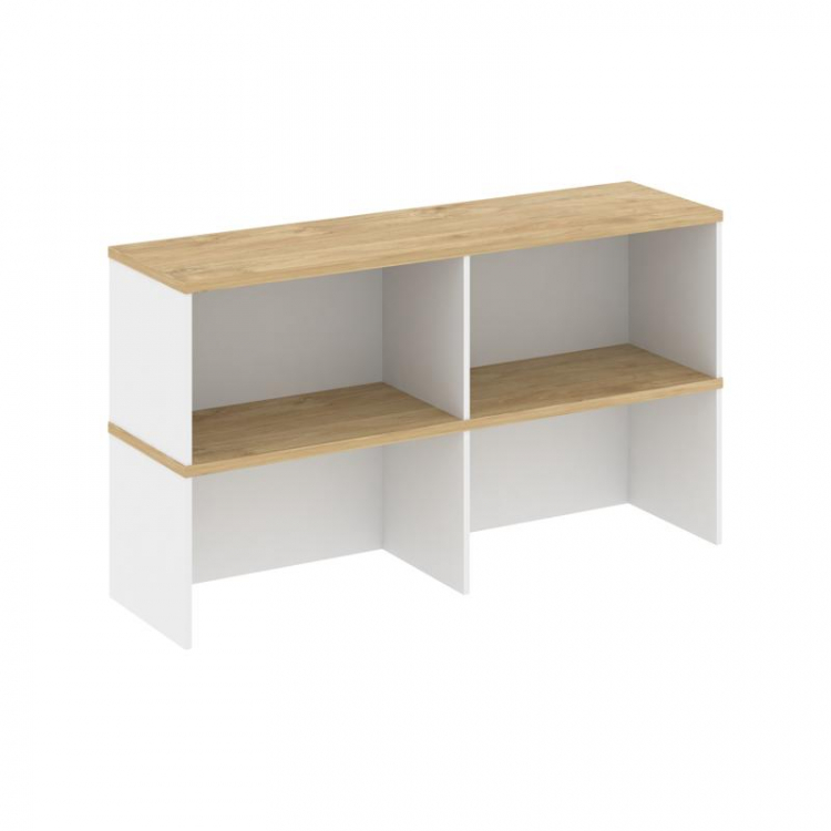 Style Project Надставка на тумбу 2 яр. SN.NT-104 Белый/Тиквуд Светлый 1232*400*800