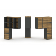 Concept Надставка высокая CN.ONV-007 Сандал Янтарный/Антрацит/Металл Антрацит 1099*350*1486