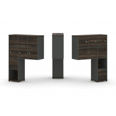 Concept Надставка высокая CN.DNV-009 Дуб Мали/Антрацит/Металл Антрацит 1099*350*1486