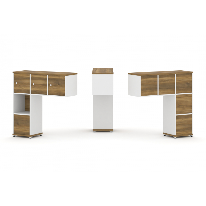 Concept Надставка низкая CN.ONN-006 Сандал Янтарный/Белый Бриллиант/Металл Белый 1099*365*1130