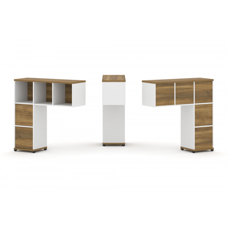 Concept Надставка низкая CN.ONN-003 Сандал Янтарный/Белый Бриллиант/Металл Черный 1099*365*1130