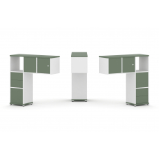 Concept Надставка низкая CN.DNN-004 Кобо/Белый Бриллиант/Металл Белый 1099*365*1130