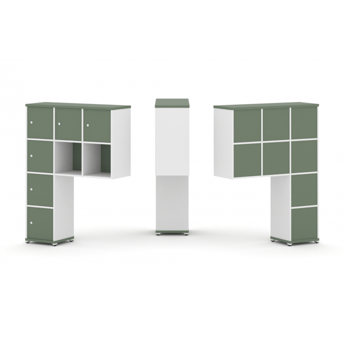 Concept Надставка высокая CN.ONV-009 Кобо/Белый Бриллиант/Металл Белый 1099*350*1486