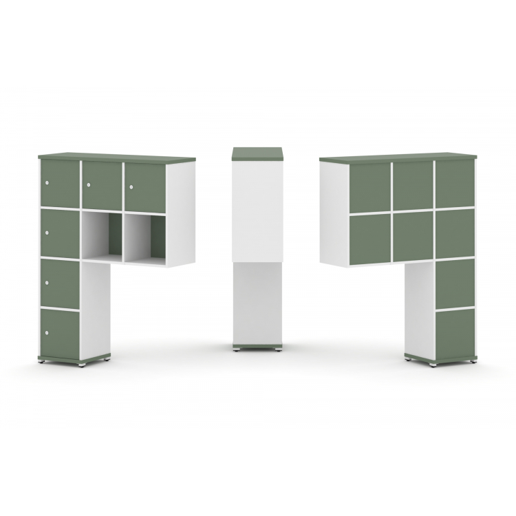 Concept Надставка высокая CN.ONV-009 Кобо/Белый Бриллиант/Металл Белый 1099*350*1486