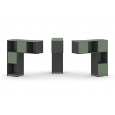 Concept Надставка низкая CN.DNN-001 Кобо/Антрацит/Металл Антрацит 1099*365*1130