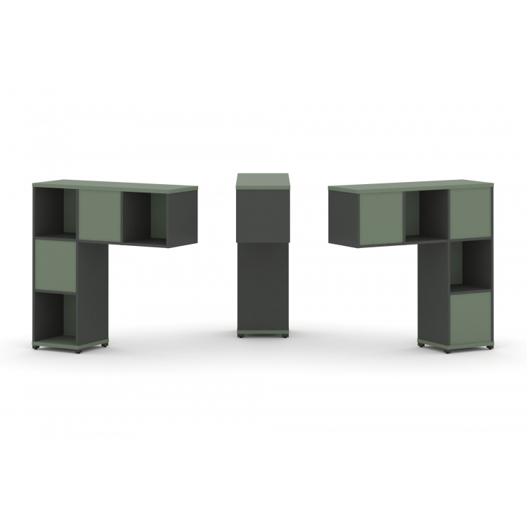 Concept Надставка низкая CN.DNN-001 Кобо/Антрацит/Металл Антрацит 1099*365*1130