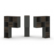 Concept Надставка высокая CN.DNV-001 Дуб Мали/Антрацит/Металл Антрацит 1099*350*1486