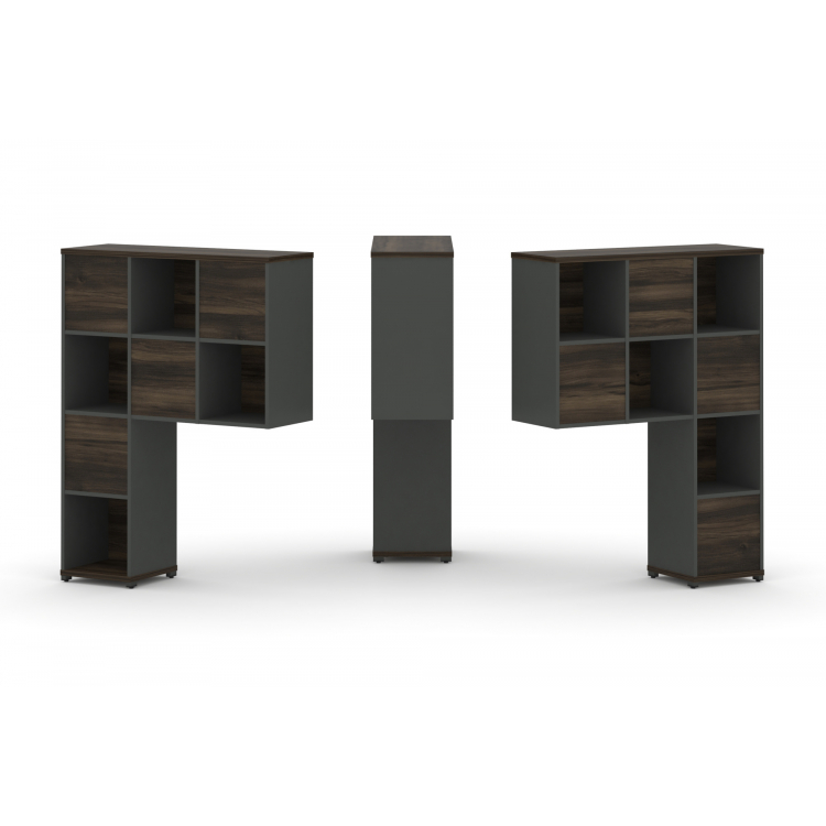 Concept Надставка высокая CN.DNV-001 Дуб Мали/Антрацит/Металл Антрацит 1099*350*1486