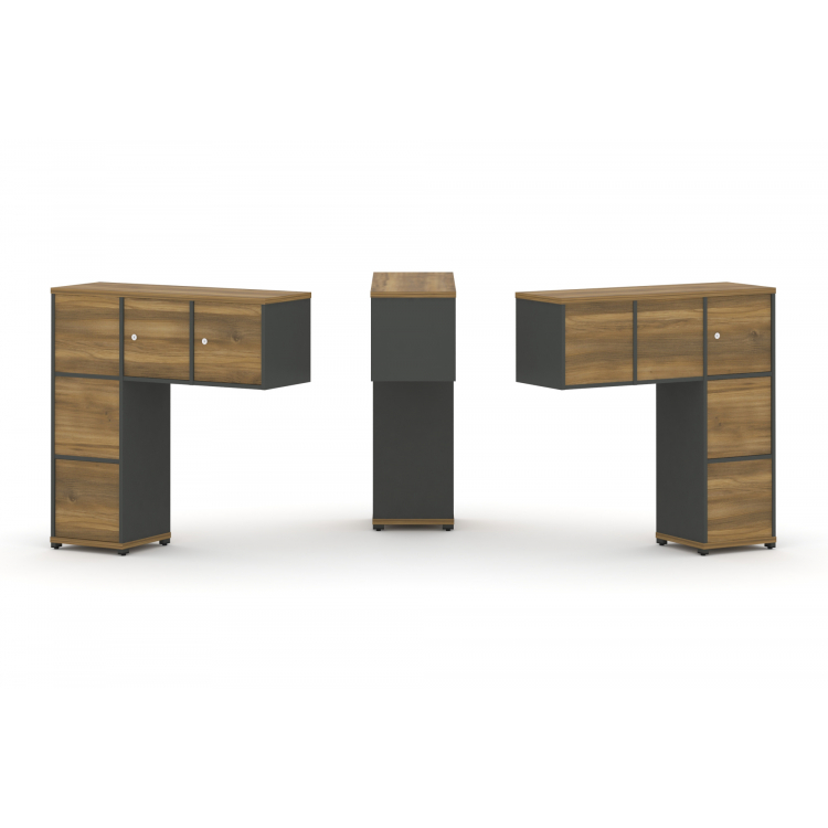 Concept Надставка низкая CN.DNN-006 Сандал Янтарный/Антрацит/Металл Антрацит 1099*365*1130