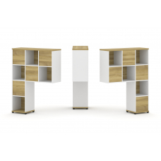 Concept Надставка высокая CN.DNV-001 Дуб Винченцо/Белый Бриллиант/Металл Черный 1099*350*1486