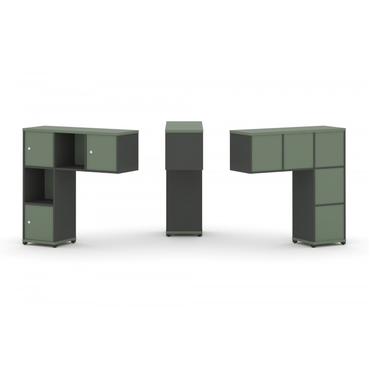 Concept Надставка низкая CN.ONN-002 Кобо/Антрацит/Металл Антрацит 1099*365*1130