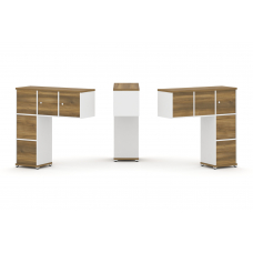 Concept Надставка низкая CN.DNN-005 Сандал Янтарный/Белый Бриллиант/Металл Белый 1099*365*1130