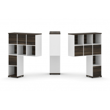 Concept Надставка высокая CN.DNV-005 Дуб Мали/Белый Бриллиант/Металл Черный 1099*350*1486