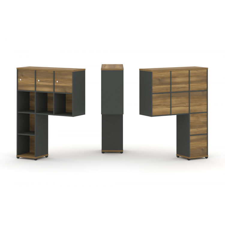 Concept Надставка высокая CN.ONV-003 Сандал Янтарный/Антрацит/Металл Антрацит 1099*350*1486